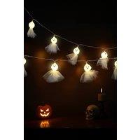 Garden Sanctuary Halloween 20 LED Ghost String Lights for Home & Party Decoration in White