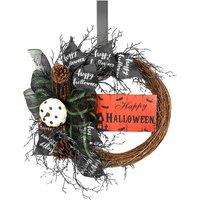 Garden Sanctuary Halloween Wreath with Bows