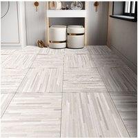 Living and Home 12Pcs Self-adhesive PVC Flooring Tiles in Light Khaki