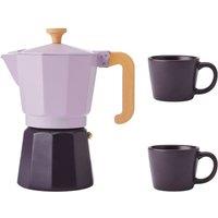 La Cafetiere 3pc Espresso Maker Set in Purple