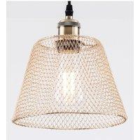 Harper Living Easy Fit Metal Lampshade Compact Vintage Ceiling fitting Shade in Gold