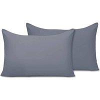 Lazzaro Home Premium 2pc Microfiber Pillowcases Soft Smooth, Breathable & Easy Care in Grey | Size: Standard Pillow Case