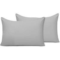 Lazzaro Home Premium 6pc Microfiber Pillowcases Soft Smooth, Breathable & Easy Care in Light Grey | Size: Standard Pillow Case