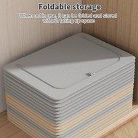 EONLION 1x Folding Storage Box Made of Thick Fabric Steel Frame in Grey | Size: 500mm