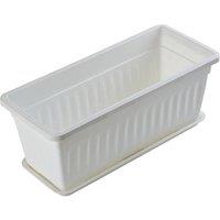 NESTLUNE 5PCS 50cm*21cm*17cm White Plant Pot Long Plastic | Size: 1.25kg