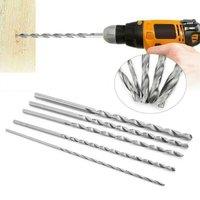 NESTLUNE 5PC EXTRA LONG WOOD WORKING DRILL BIT SET REACH 2MM 4MM 5MM in Silver | Size: 1000mm x 400mm