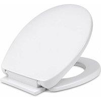 NESTLUNE UNIVERSAL TOILET SEAT LUXURY BATHROOM SLOW SOFT CLOSE in White