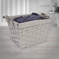 EONLION 1 x Large Rectangular Storage Laundry Basket Hamper in Grey | Size: 100 cm