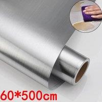 Kelvenix Kitchen Adhesive Film Waterproof Anti-Oil Door Fridge in Silver | Size: 0.6m2
