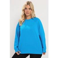 Yours Women's Crew Neck Oversized Sweatshirt in Blue | Size: 18-20