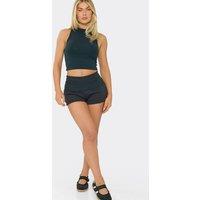 EGO Women's Fitted Sleeveless Crew Neck Vest in Dark Grey | Size: 12