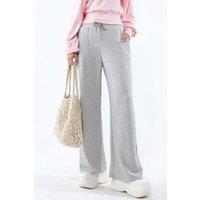 Busem Women's Mid Waist Wide Leg Modal Pants in Light Grey | Size: Small