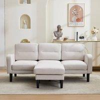 Rolipo Beige Modular 3 Seater L Shaped Corner Sofa with Reversible Chaise