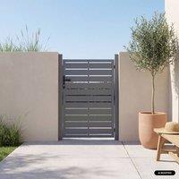 sweeek Aluminum garden gate with lock & handle in Dark Grey