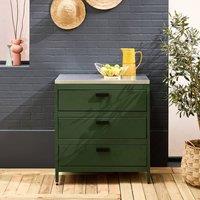 sweeek Steel outdoor kitchen 3 drawers L80cm in Green