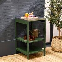 sweeek Outdoor steel kitchen with 2 shelves L49cm in Green