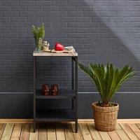 sweeek Outdoor steel kitchen with 2 shelves L49cm in Black