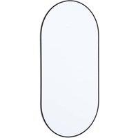 sweeek Oval aluminium mirror 120cm in Black | Size: 120 cm