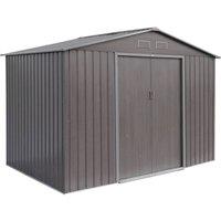 sweeek Metal garden shed 5.29m with anchoring kit in Grey