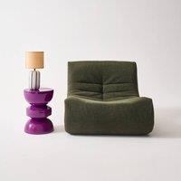 sweeek Coffee table, side table, bedside table, metal with glossy finish in Purple