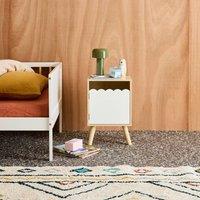 sweeek Children's bedside table, wood decor, 1 door in White