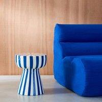 sweeek Side table, coffee table, bedside table, enamelled steel two-tone in Blue