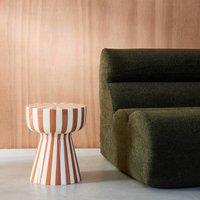 sweeek Side table, coffee table, bedside table, enamelled steel two-tone in Terracotta