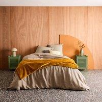 sweeek Industrial metal bedside table with 1 door (set of 2) in Green