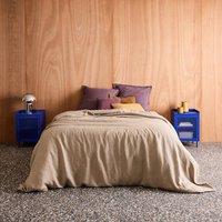 sweeek Industrial metal bedside table with 1 door (set of 2) in Blue