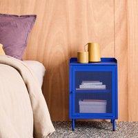 sweeek Industrial bedside table with 1 door metal in Blue