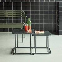 sweeek Square outdoor nesting table in steel in Khaki