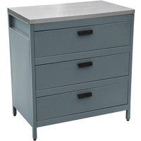 sweeek Steel outdoor kitchen 3 drawers L80cm in Grey