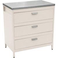 sweeek Steel outdoor kitchen 3 drawers L80cm in Beige