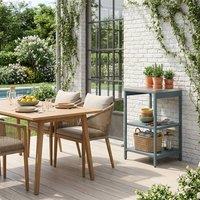 sweeek Outdoor steel kitchen with 2 shelves L49cm in Grey