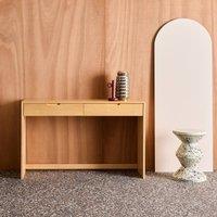 sweeek Wood Decor Console 2 Drawers 120 cm in Beige
