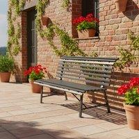 sweeek Steel garden bench 2-seater in Dark Grey