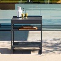 sweeek Outdoor kitchen steel 2 shelves L80cm in Black