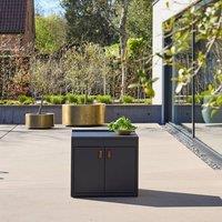 sweeek Outdoor kitchen steel 2 doors L75.5cm in Black