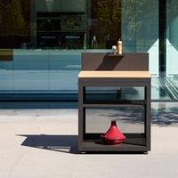 sweeek Outdoor kitchen steel & wood decor 1 shelf L80cm in Black
