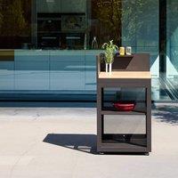 sweeek Outdoor kitchen steel & wood decor 1 shelf L60cm in Black
