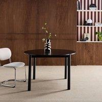 sweeek Round rubberwood dining table 120cm seats 4 in Black