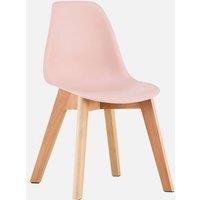 sweeek Set of 2 children's chairs Scandinavian style with beech wood in Pale Pink
