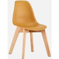 sweeek Set of 2 children's chairs Scandinavian style with beech wood in Mustard