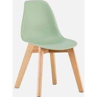sweeek Set of 2 children's chairs Scandinavian style with beech wood in Light Green