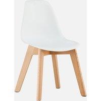 sweeek Set of 2 children's chairs Scandinavian style with beech wood in White