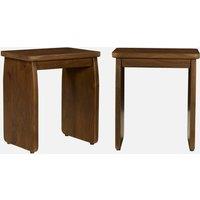 sweeek Set of 2 exotic bedside tables, side tables acacia wood in Dark Brown