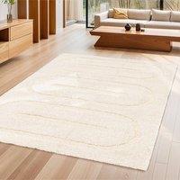sweeek Indoor rug with geometric patterns cream | Size: 120 cm x 170 cm