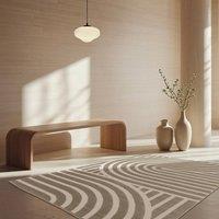 sweeek Indoor rug with graphic pattern taupe in Beige | Size: 120 cm x 170 cm