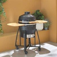 sweeek 57cm ceramic charcoal barbecue + cover in Black