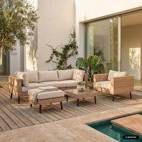 sweeek 5-seater Polyrattan Garden Sofa Set in Beige